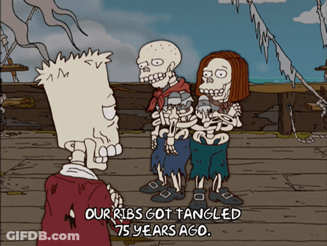 Ribs Got Tangled The Simpsons GIF