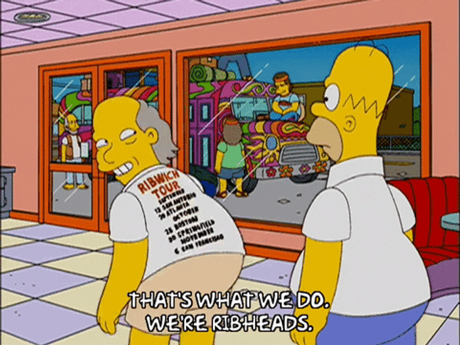 Ribs Head Homer Simpson GIF