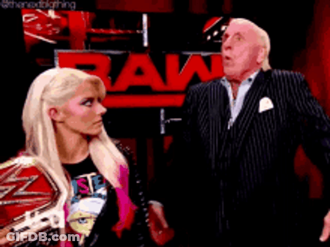 Ric Flair Woo And Smile To Alexa Bliss GIF