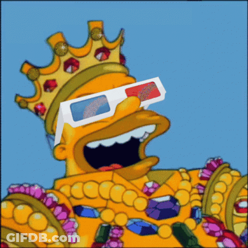 Rich Homer Wearing Lots Of Gold GIF