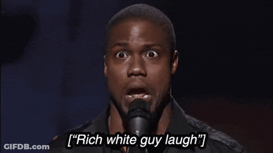 Rich White Guy Kevin Hart Damn Laugh GIF