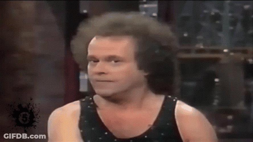 Richard Simmons Creepy Smile GIF