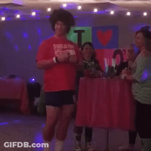 Richard Simmons Dancing In Red Shirt GIF