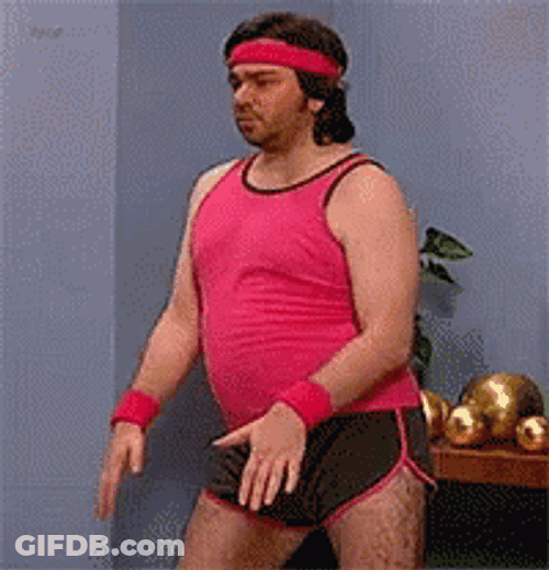 Richard Simmons Running GIF
