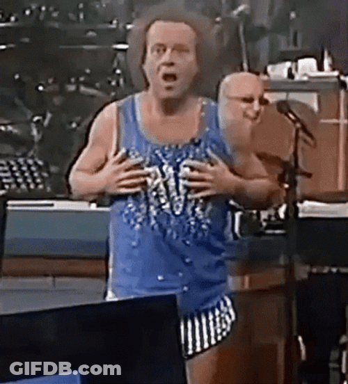 Richard Simmons Shock Reaction GIF