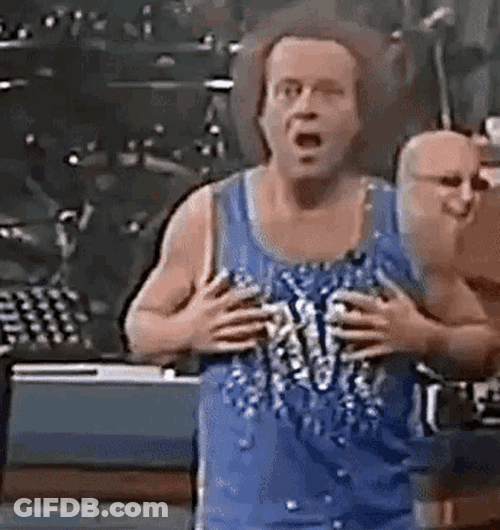 Richard Simmons Shocked GIF