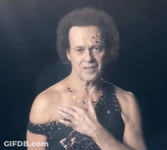 Richard Simmons Silly Reaction GIF