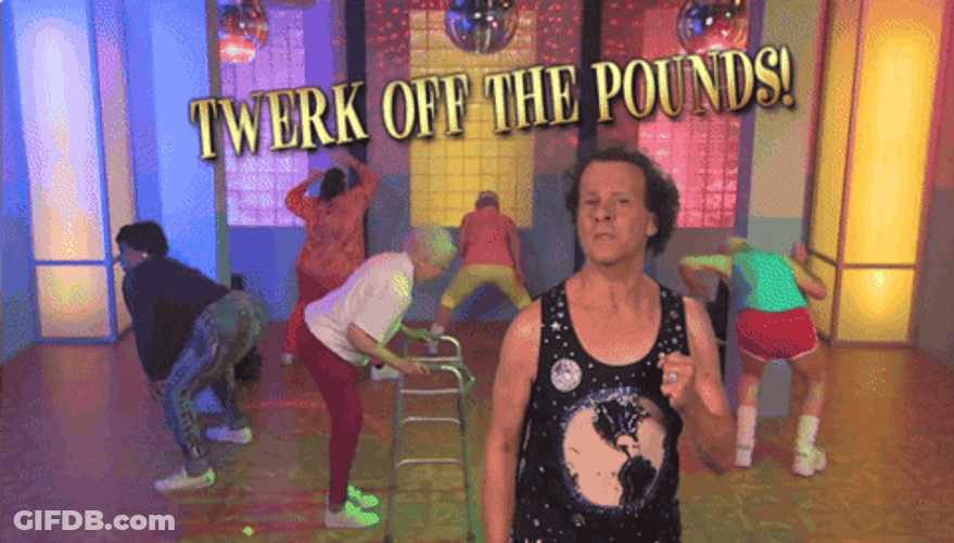 Richard Simmons Twerk Of The Pounds GIF