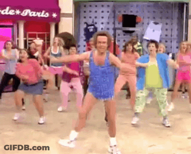 Richard Simmons Workout Routine GIF
