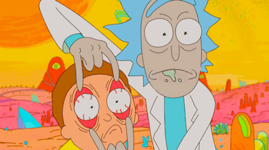 Rick And Morty Eyes Wide Open GIF