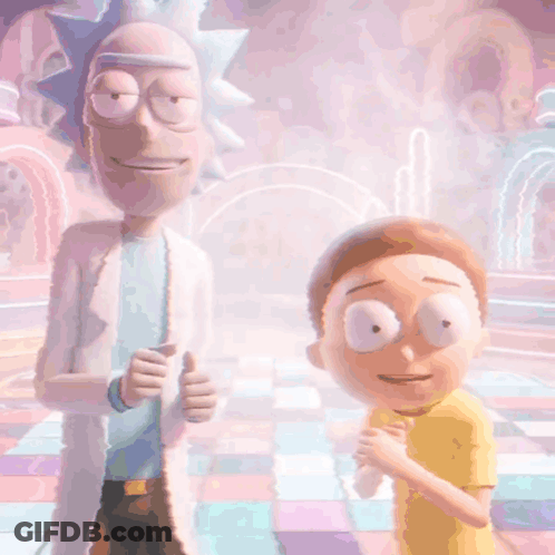 Rick And Morty Giving Thumbs Up GIF