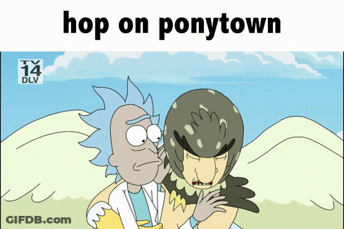 Rick And Morty Hop On Ponytown GIF