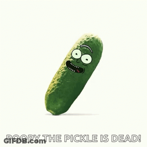 Rick And Morty Pickle Poopy The Pickle Is Dead GIF