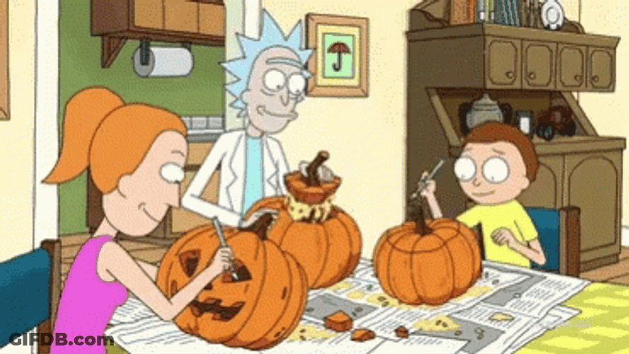 Rick And Morty Pumpkins GIF