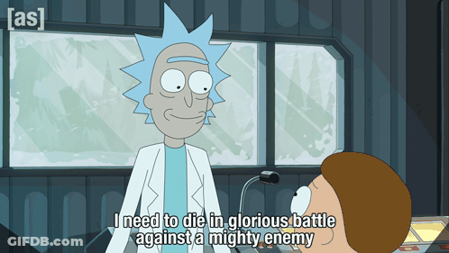 Rick And Morty Saying I Need To Die GIF
