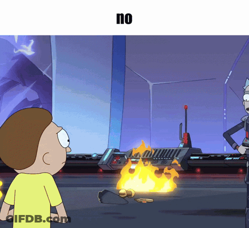 Rick And Morty Sitting At Table With Woman GIF