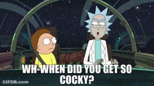 Rick And Morty Sitting In Car Talking GIF