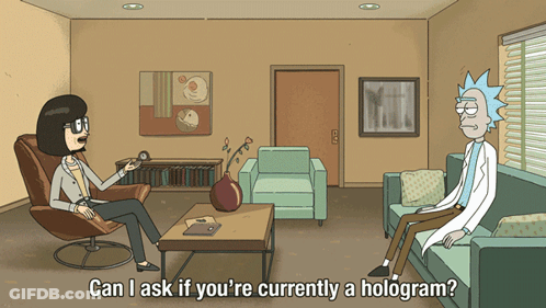 Rick And Morty Sitting On Couch GIF