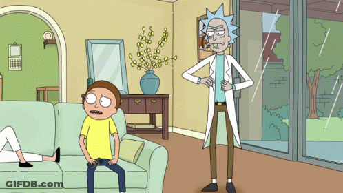 Rick And Morty Standing Together GIF