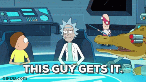 Rick And Morty This Guy Gets It GIF