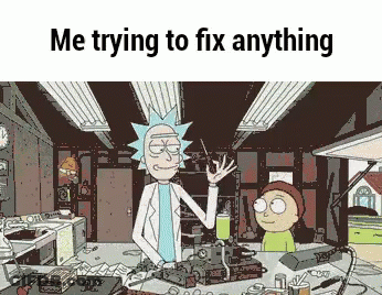 Rick And Morty Trying To Fix Anything GIF