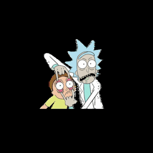 Rick And Morty Vaporwave Sticker GIF