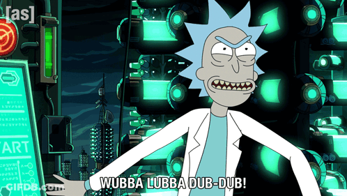 Rick And Morty Wubba Lubba Dub-Dub GIF