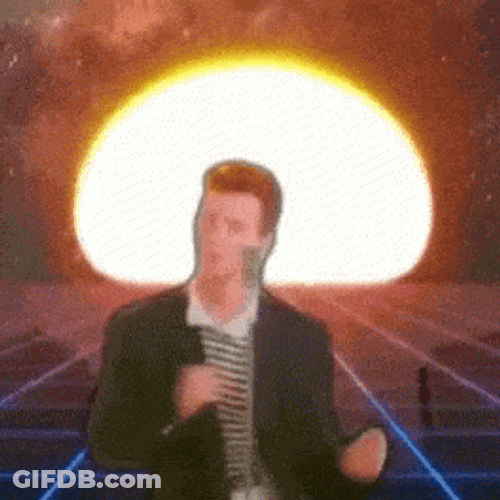 Rick Astley Dancing Sun Solar System GIF