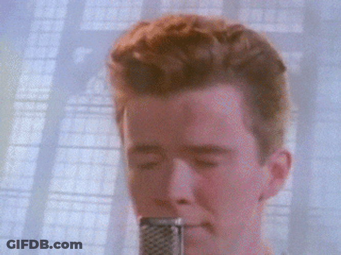 Rick Astley Roll Meme GIF