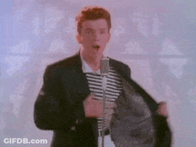Rick Astley Singing Swaying GIF