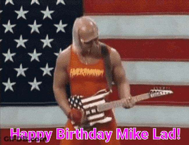 Rick Derringer Real American Happy Birthday Mike GIF