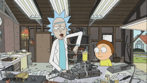 Rick From Rick And Morty Crying With Mouth Open GIF
