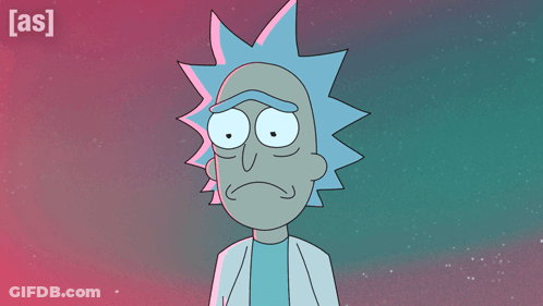 Rick From Rick And Morty On Purple Background GIF