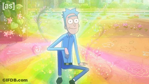 Rick From Rick And Morty Sitting In Chair GIF