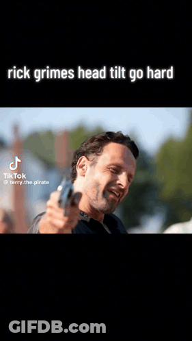 Rick Grimes Pointing Gun GIF