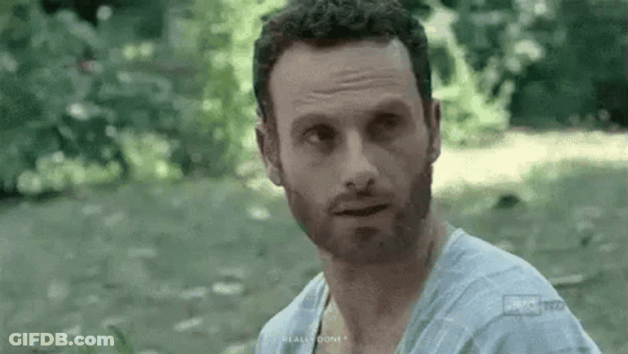 Rick Grimes Walking Dead Hit By Monday Shovel GIF