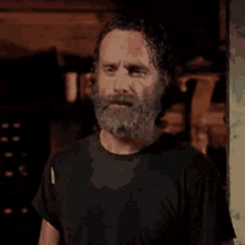 Rick Grimes Walking Dead Serious Stare GIF