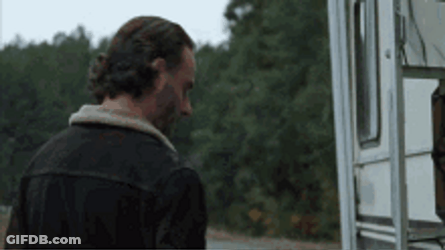 Rick Grimes Walking Dead Speaking Death Threats GIF