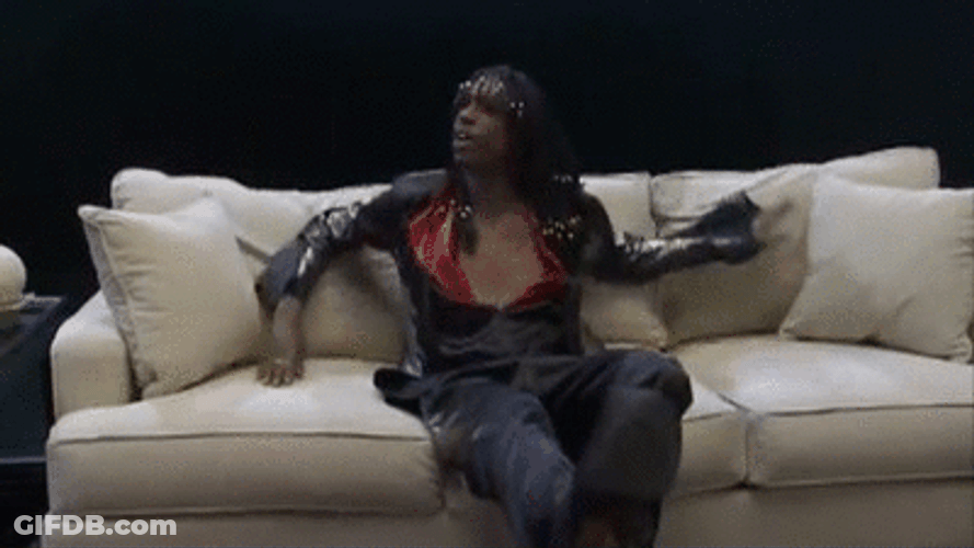 Rick James Lying In The White Couch GIF