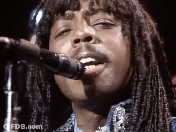 Rick James Singing Like Popstar GIF