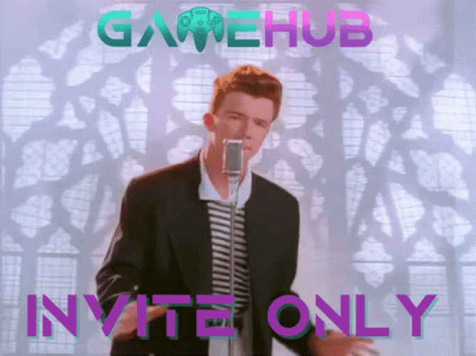Rick Roll Game Hub Invite GIF