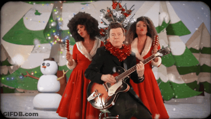 Rick Roll Meme Christmas Season GIF