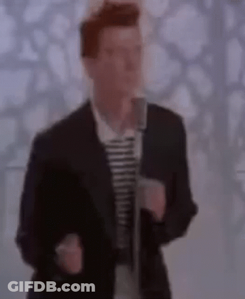 Rick Roll Meme Dancing And Singing GIF