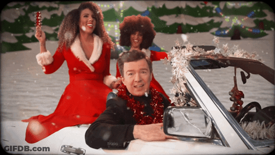 Rick Rolled Rick Astley Christmas GIF