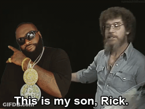 Rick Ross And Bob Ross Saying This Is My Son GIF
