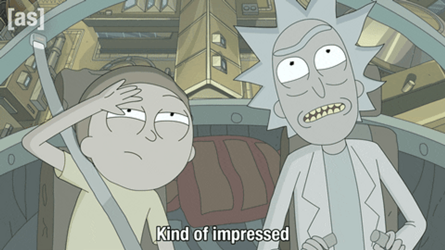 Rick Sanchez And Morty Smith Looking Up GIF