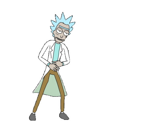 Rick Sanchez Dancing Transparent Sticker GIF