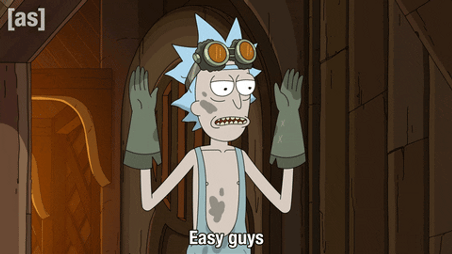 Rick Sanchez Hands Up GIF