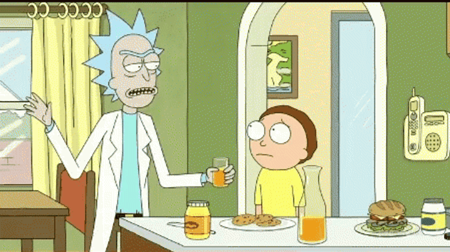 Rick Sanchez Love Chemical Reaction GIF
