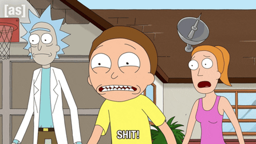 Rick Sanchez Terrified Look GIF